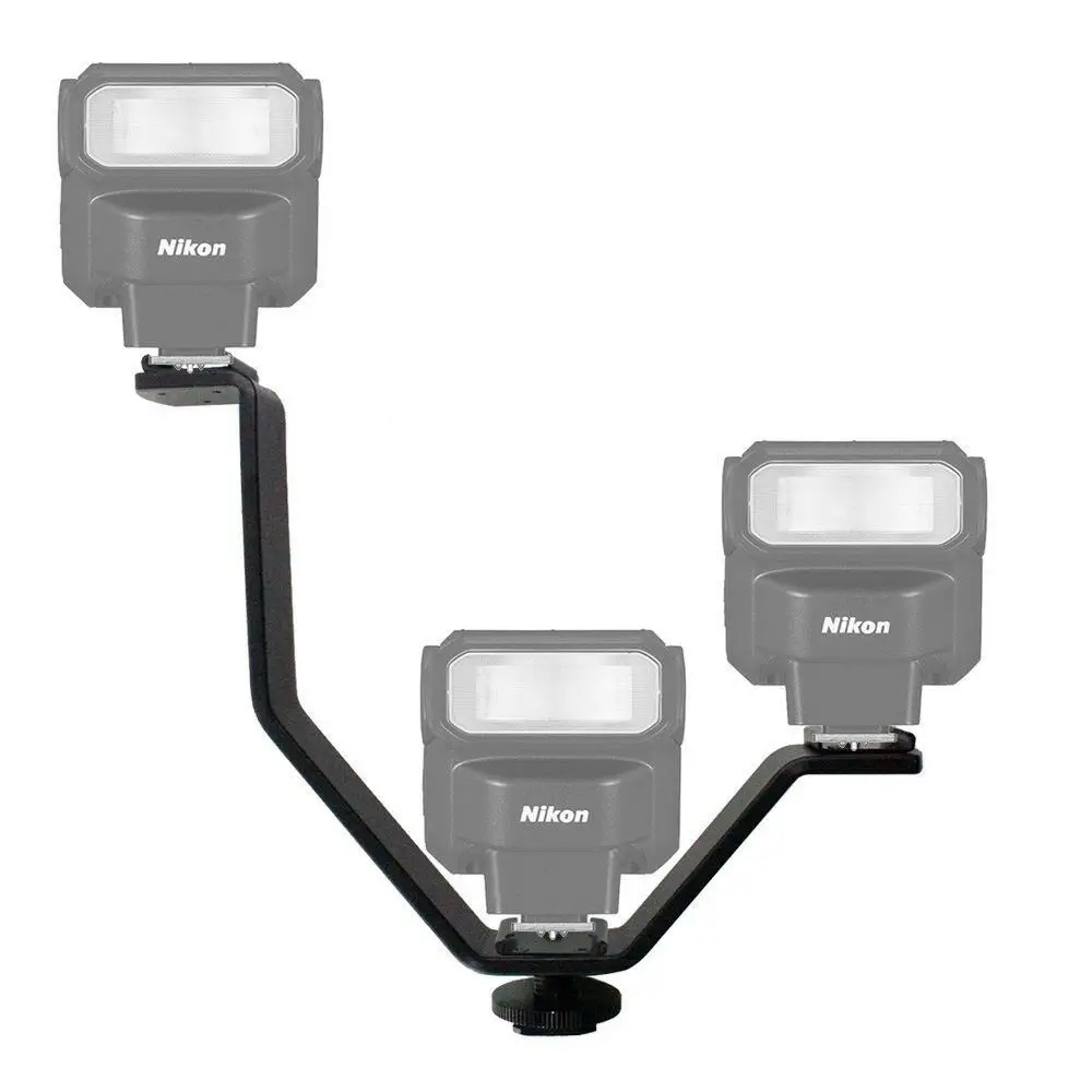 V Shape Triple Mount Hot Shoe  - огляд і ціна Photography Lighting Description