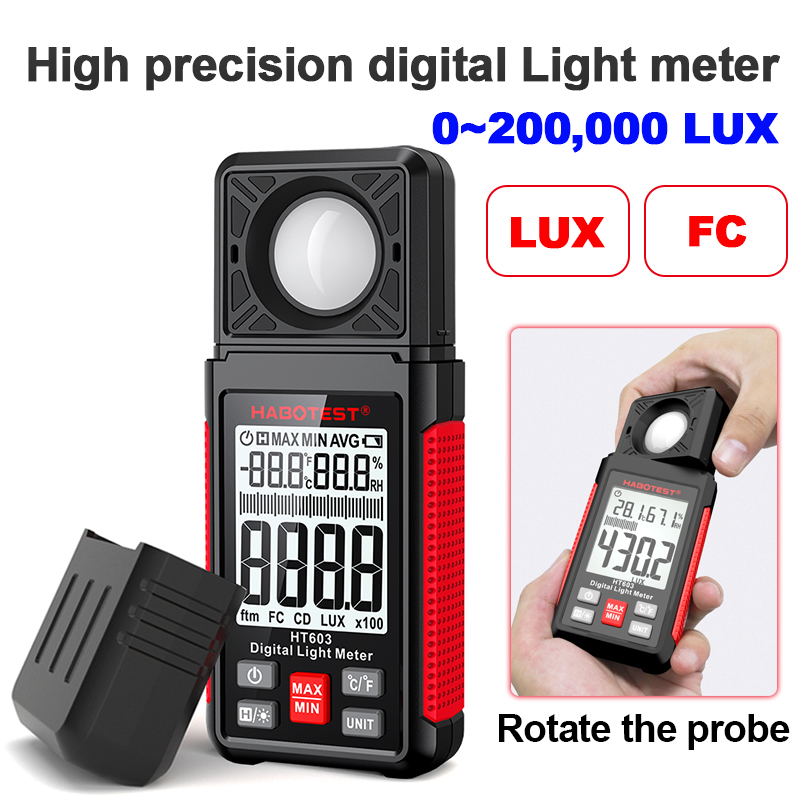 HT603 Digital Lux Meter 0~200, - огляд і ціна Photography Lighting Meter