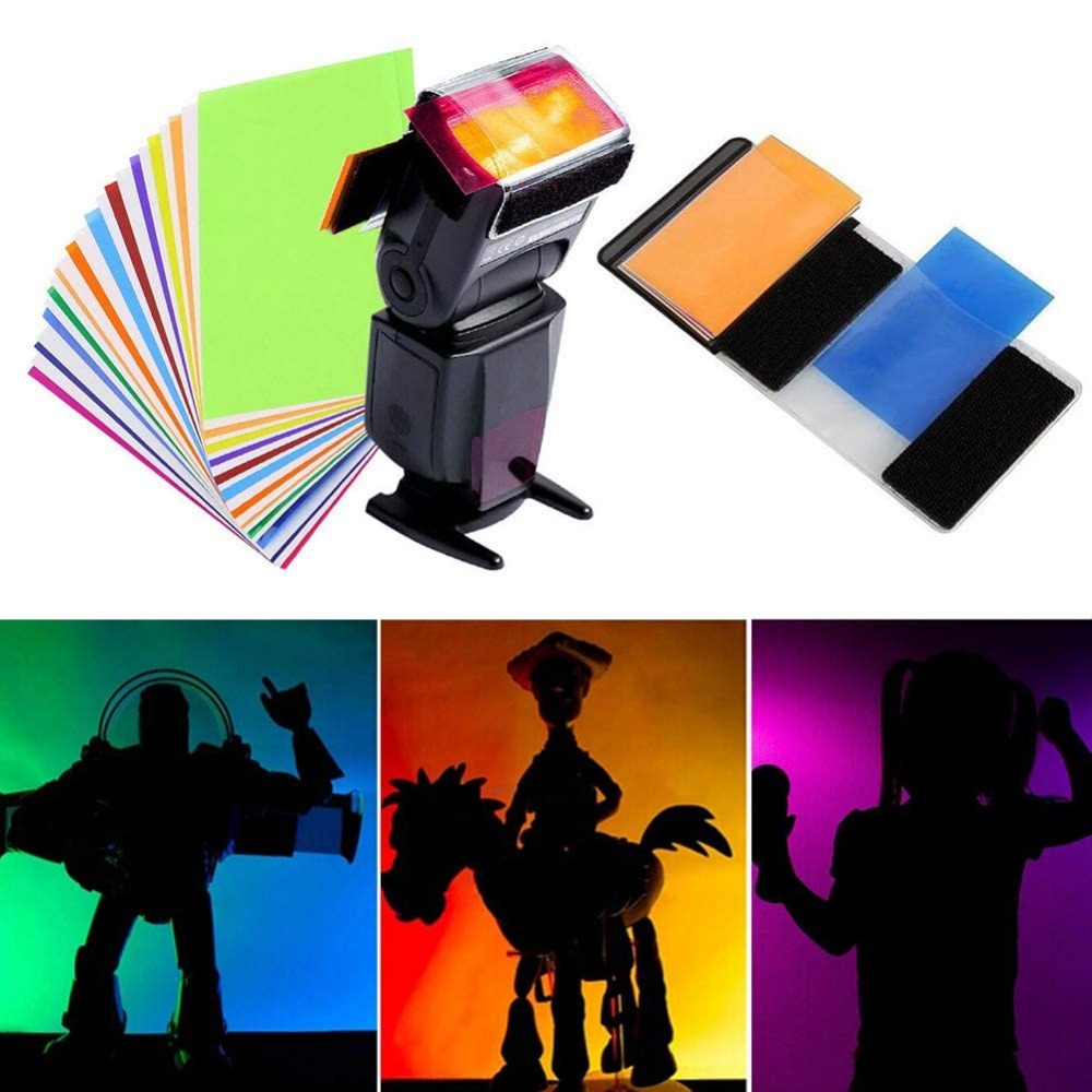 12 Colors Camera Flash Gels Li - огляд і ціна Photography Lighting Meter