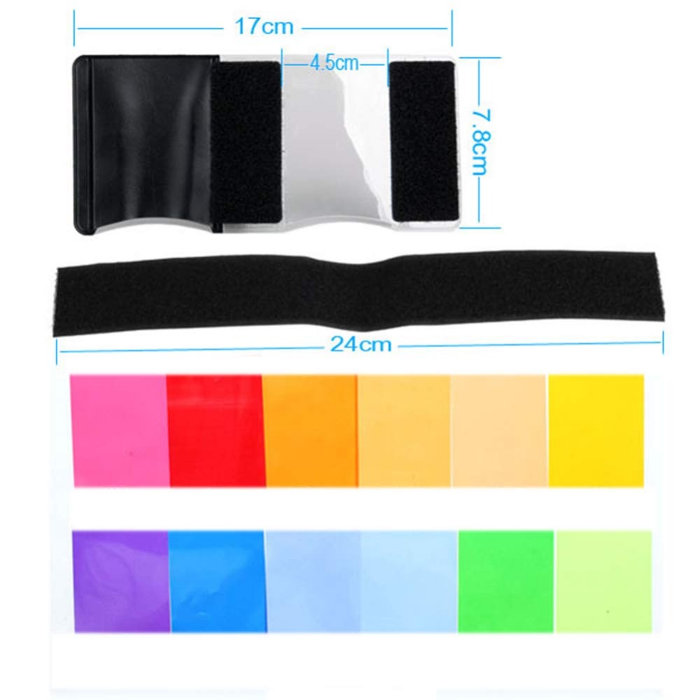 12 Colors Camera Flash Gels Li - огляд і ціна Photography Lighting Meter